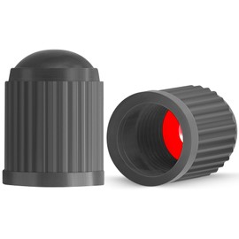 MEAJOO 15PCS Tire Valve Stem Caps, Corrosion Resistant, with O Rubber Ring, Airtight Seal Heavy Duty Dustproof Tire Valve Stem Covers for Cars, SUV, Trucks, Bikes, Motorcycles, Bicycles(Gray)