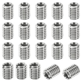 PATIKIL Thread Adapters Sleeve Reducing Nut, 20 Pcs M6x1 Male to M4x0.7 Female Repairing Insert Nut Screw Reducer Stainless Steel Fastener 8mm