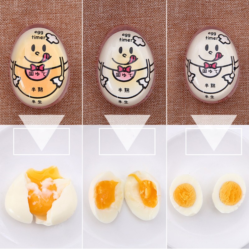 2Pcs Eggtimer Color Changing Resin Kitchen Timer for SoftBoiled Boiled