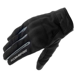Komine GK-1833 Motorcycle Protective Mesh Gloves Brave Black Dark Grey XL