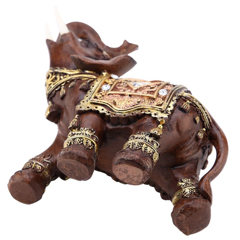 Caredy Elephant Statue Feng Shui Elephant Statue Happy Wood Grain