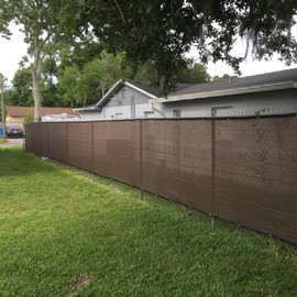 Abrotain Fence Privacy Screen Balcony Sun Shade Cloth 4'x32' 80% Shade Fabric Outdoor Patio Screens Mesh Panels Apartments Railing Cover UV Protection for Backyard Garden Porch Deck