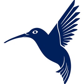 NBFU Hummingbirds Bird Fly Animal 3 (Navy Blue) (Set Of 2) Premium Waterproof Vinyl Decal Stickers For Laptop Phone Accessory Helmet Car Window Bumper Mug Tuber Cup Door Wall Decoration