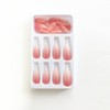 JUSTOTRY Pack of 24 Gradient Pink Nails for Gluing, Short,