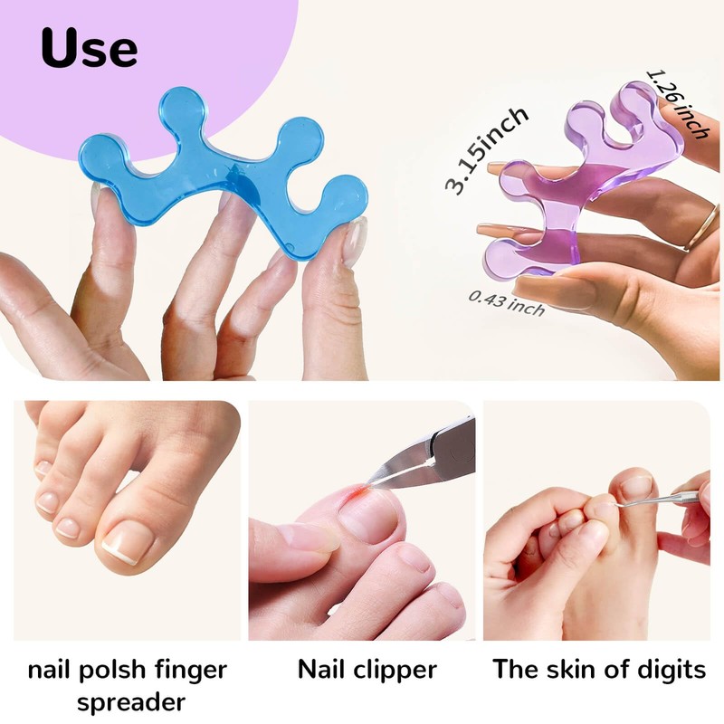 SUNFATT Toe Separators for Pedicure,Toe Separators for Women,Pedicure Toe Spacers