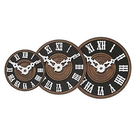 SELVA Cuckoo Clock Dial - Applied Roman Numerals - Outer Diameter 60-110mm - Material: Twisted Stained Wood (80)