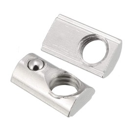 sourcing map Roll-In Spring M6 T Nut, Roll Ball Elastic Nuts for 2020 Series Aluminum Extrusion Profile Suitable for Aluminum Profile With 6mm Groove Depth, Pack of 12