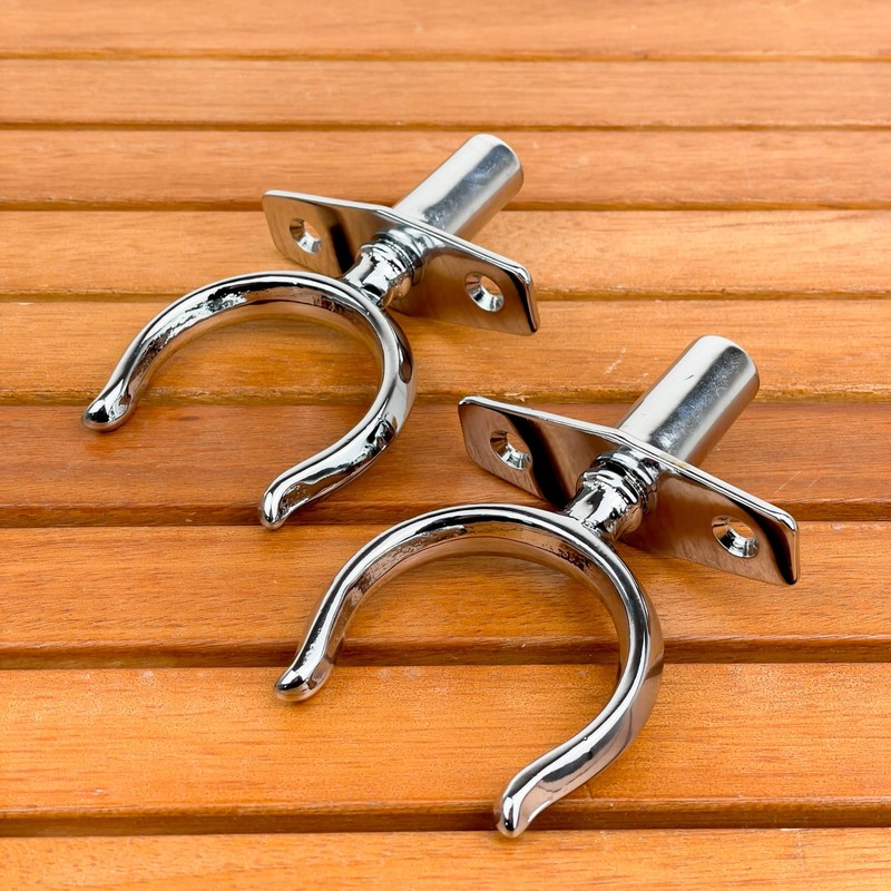 GATE 14 Chrome Plated Brass Rowing Studs 2 Pieces with
