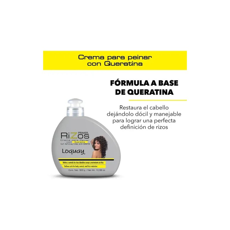 Primer Rizos Loquay Crema Peinar Queratina