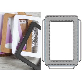 Photo Frame Metal Die Cuts,Photo Frame Edging Border Christmas Cutting Dies Cut Stencils DIY Scrapbooking Cards Decorative Embossing Paper Dies for Album Card Scrapbooking Making