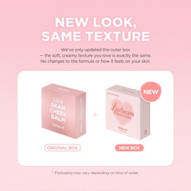 lilybyred Luv Beam Cheek Balm | Heart-Shaped Korean Cream Blush, Semi-Matte Finish, Long-Lasting, Blendable & Buildable, Soft Creamy Texture, Lightweight, Natural Flush, 0.12 oz. (13 Shy Pink)