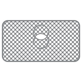 Hnvdkln Silicone Sink Protectors, Kitchen Protector Accessory for Bottom of Center Drain Sink, Non-Slip Heat Resistant Mat with Anti Slip Particle for Stainless Steel Basin Countertop (26.18"X14.01")