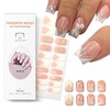 QQPPOLIU Gel Nail Wraps French Tip Semi Cured Polish Strips