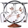 INMTIE 6-Hook Metal Wine Glass Holder Countertop Stemware Rack Tabletop