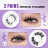 Premium Magnetic Eyelashes Set - 2 Pairs with Applicator |