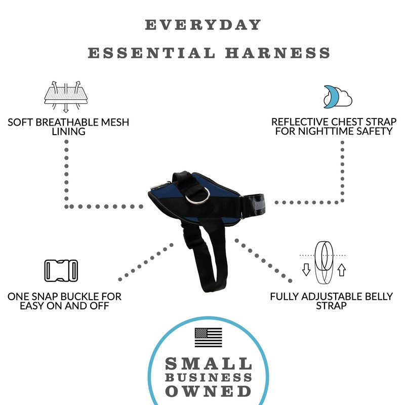 ShawnCo Essential Dog Harness, No-Pull Pet Vest with 3 Leash