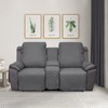 PureFit Water Resistant Reversible Loveseat Recliner Couch Cover for Double