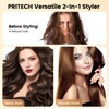 PRITECH PRITECH Flat Iron Hair Straightener and Curler 2 in