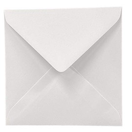 50 WHITE 100gms SQUARE GUMMED ENVELOPES 155mm x 155mm (6'' x 6'')