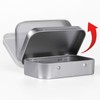 Tamicy Metal Rectangular Empty Hinged Tins - Pack of 40
