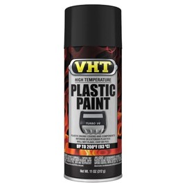 VHT Pintura plástica de alta temperatura, pintura en aerosol automotriz negra mate, lata de aerosol de 11 onzas