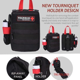 IFAK Trauma EDC Tactical First Aid Kit - Molle Medic Pouch, Emergency Survival Miltary Bleeding Contorl Med Bag for Camping Hiking Bushcraft