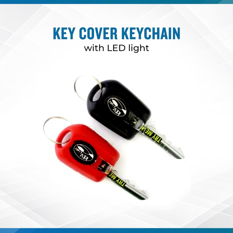 Bistras 2 pk Key Cover LED Bright Light Keychain Flashlight