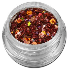 Glamour Mix Glitter Powder Copper Red Nail Art