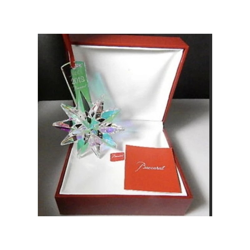 Baccarat 2013 Annual Ornament Christmas Star Iridescent xmas tree New