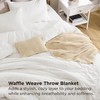 Bedsure 5 Pieces Cotton Comforter Set with Waffle Throw Blanket
