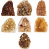 mookaitedecor 201-300g Natural Citrine Crystal Cluster Citrine Stone Ornament Self-Standing