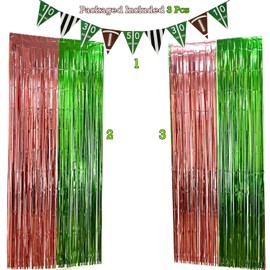 GiftExpress 3 Pk Football Fringe Curtain and Banner Décor. American Football Party Decoration Photo Booth Prop, Backdrop for Sunday Game Day Live TV Sport Home Gathering