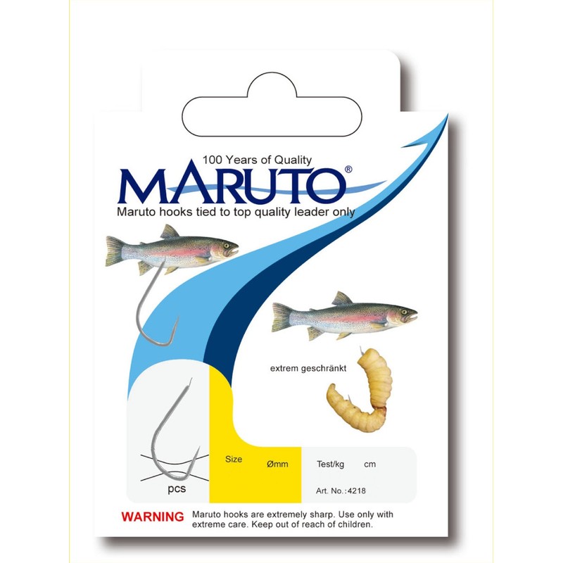 Maruto Bee Maggot Hooks Tied 75 cm 0.18 mm -