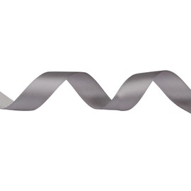 AVANAVA 5/8 Inch Wide Double Face Satin Ribbon - 50 Yards (012-Silver)