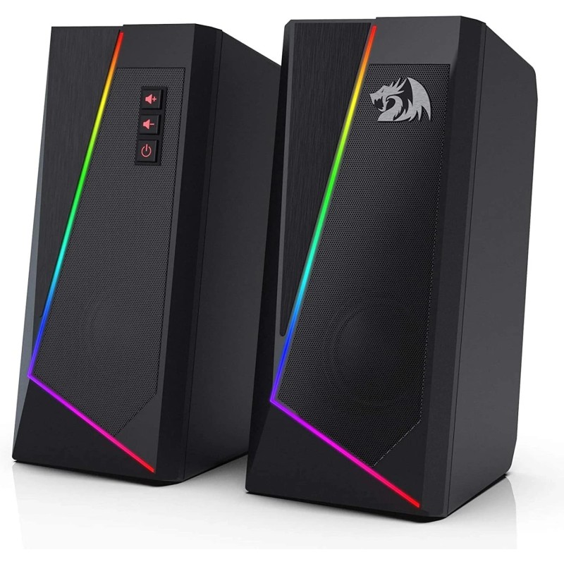 Redragon GS520 RGB Desktop Speakers, 2.0 Channel PC Computer Stereo