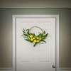 National Tree Company Artificial Wreath Decoration, Yellow, Thick Stem Base,