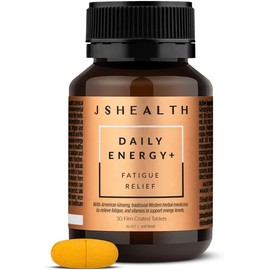 JSHealth Vitamins Daily Energy+ Formula | Morning Daily Multivitamin for Women and Men | Stamina Support | Energy Tablets | Healtyh Stress Response | Relieves Fatigue | (30 Tablets)