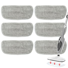 KAiSnova Steam Mop Replacement Pads Compatible with GorFanty GF-6610B/GF-6610, Washable & Reusable Microfiber Mop Cloth Compatible with Neugo NE033 NE033M & Mxnsewr MX-C021 Steam Mop (6 Pack)