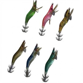【Cost Performance ◎】Tsuri Goo! Squid Fishing Hook Egging 1.5 Number 6-Piece Set Mini Light Egging Small Squid Octopus Squid Metal Hiika Tutsuika Iidako Kouika Fishing Hook Mini Set 1.5 Number