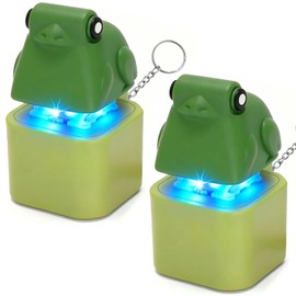 2PCS Frog Keychain Fidget Clicker Toy for Stress & Anxiety & Fun