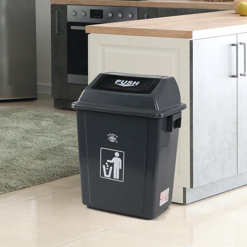 Waikhomes 4-Pack Swing Top Trash Can, 8 Gallon Garbage Bin,