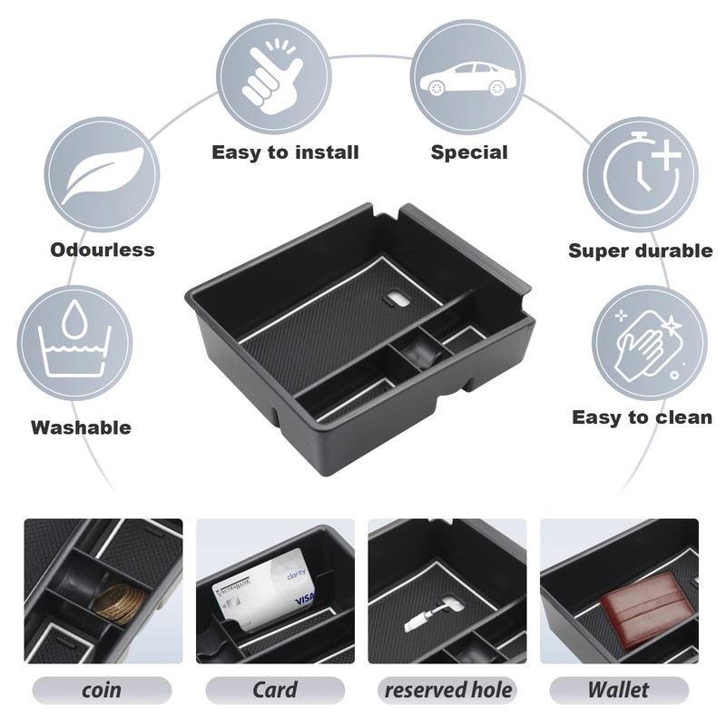 SKTU Central Armrest Storage Box compatible with Hyundai Tucson NX4
