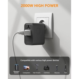 decqle Universal Travel Adapter for International Travel - EU UK US AU JP