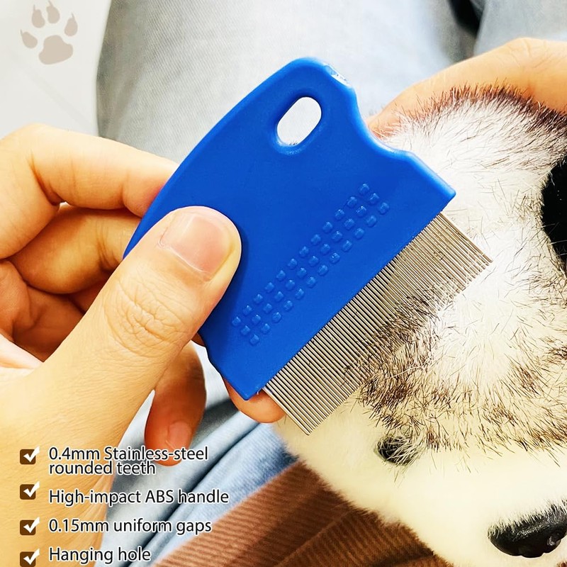 Flea Comb for Cats Dogs, 3 PCS Lice Combs Fine