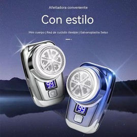 Lifenova Mini Afeitadora Portátil Para Vehículos, Afeitadora Eléctrica Para Hombres, Afeitadora Eléctrica Para Hombres Afeitadora Tamaño Bolsillo De Carga USB, Afeitadora Lavable Para Viajar Afeitadora Cortadora De Pelo (Verde)