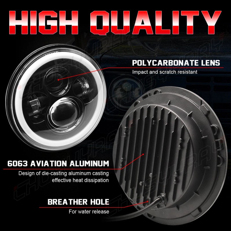 CHUSYYRAY 1973-1980 For International Harvester Scout II 2pc 7" Round