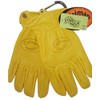 Caiman Leather Gloves (Leather Gloves) Driver/Work/Bike Gold Sheep Grain (S)
