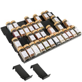 yeuk Spice Drawer Organizer,48 Pack free Combination Drawer Spice Organizer,Transparent Acrylic Drawer Seasoning Organizer,Spice rack for Drawer(Jars not included)