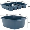 Navy Blue Kitchen Set - Large Dish Drainer and Rectangle