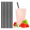 100 Pcs Black Boba Straws, Happybase Jumbo Smoothie Straws, Individually